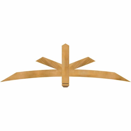 Ekena Millwork Alberta Rough Sawn Timber Gable Bracket, Western Red Cedar, 72"W x 21"H x 2"D x 4"F, 7/12 Pitch GBW072X21X0204ALB00RWR